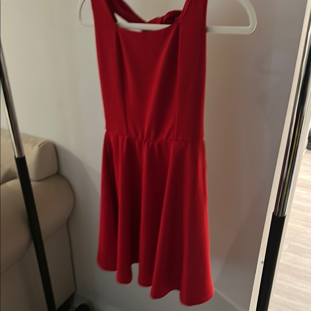Elegant Red Sleeveless Dress
